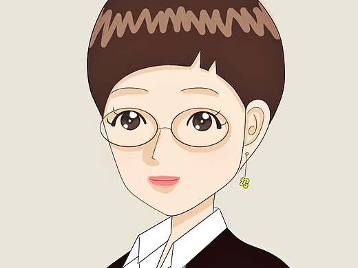 手绘头像戴着羊帽的金毛