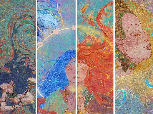 国潮神祇系列插画合集×插画文创