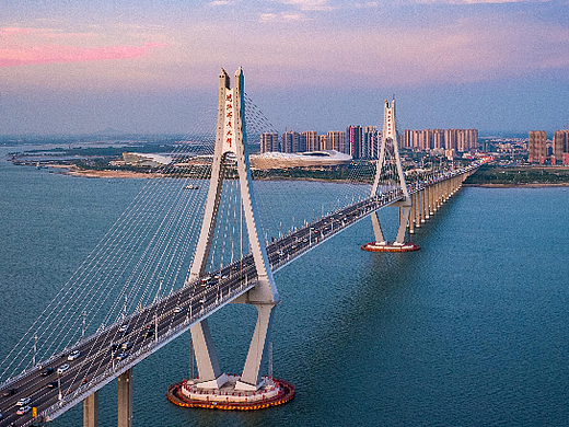 航拍湛江城区