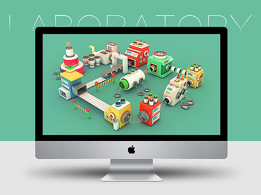 C4D-加工厂视觉效果