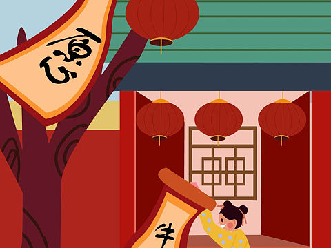 牛年春节插画（个人主页-ZNDg5Mzg3MDA=） - 商业插画 - 站酷设计师萤火虫白玲原创素材 - 站酷ZCOOL