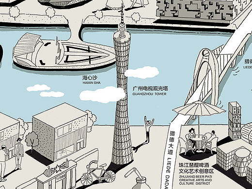 广州创意手绘地图