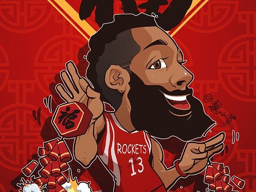 NBA篮球美漫写实插画库里哈登易建联杜兰特