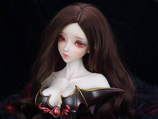 吸血鬼 LISA 三分BJD娃娃 头雕&胸台 3D建模，3D打印原型制作