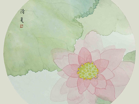 【国画】清夏（个人主页-ZNTE4NDg5NjA=） - 绘画 - 站酷设计师三川和小猴子原创素材 - 站酷ZCOOL