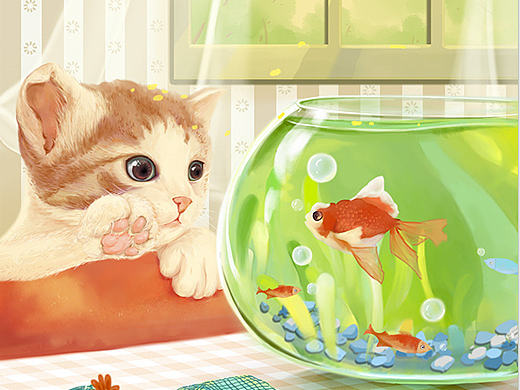 手机主题设计 属鱼的猫 