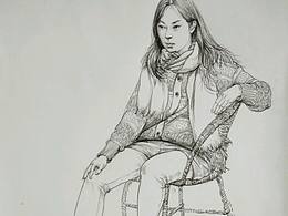 自画像插画
