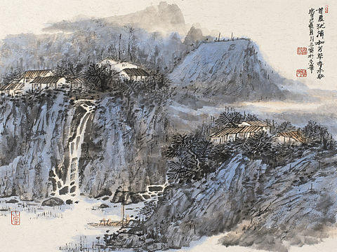中国美术家协会会员何三宝山水画作品欣赏