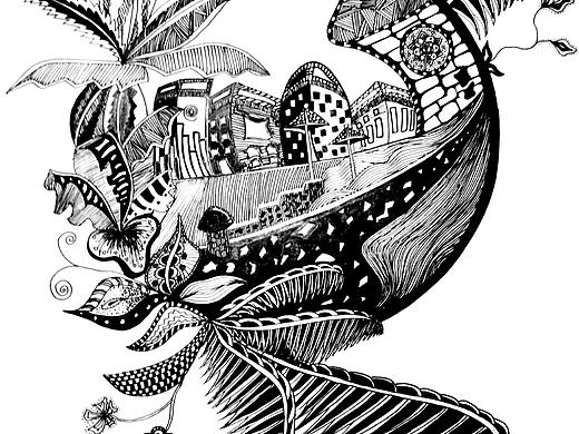 黑白插画
