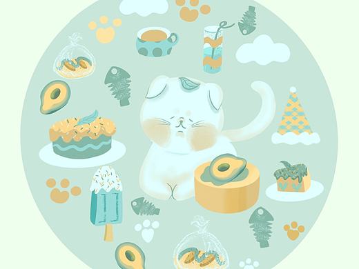 小清新插画胶带纸