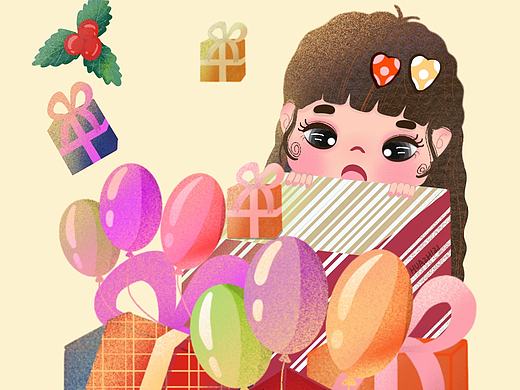 花栀子原创插画情侣头像超可爱的吧男生女生