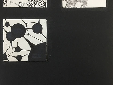 黑白+色彩构成+装饰图形