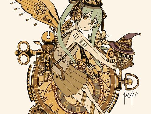 蒸汽朋克插画集2魔女主题蒸汽街系列