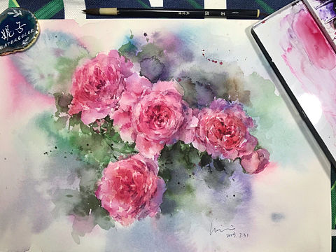 【水彩花卉】蔻丹（个人主页-ZMzgwNDMzMTY=） - 绘画 - 站酷设计师妮子水彩原创素材 - 站酷ZCOOL