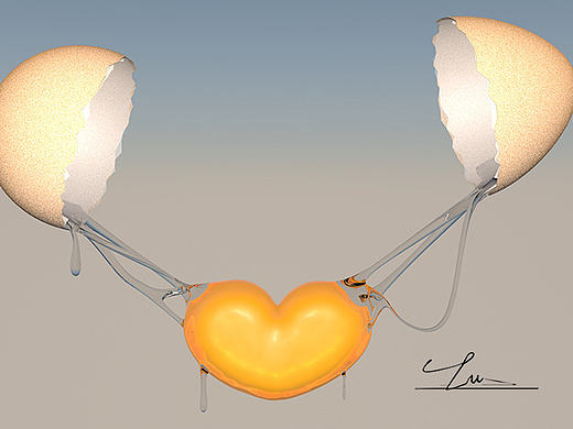 C4D制作教程—鸡蛋 心