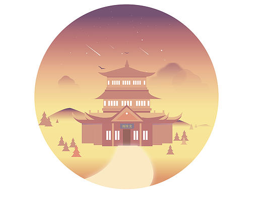 景象，"晚安，小镇"影视制作及宣传设计 明信片