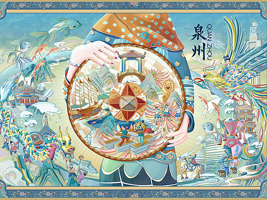 插画里的泉州 | 海丝泉州 | 非遗文创城市插画 | 国潮