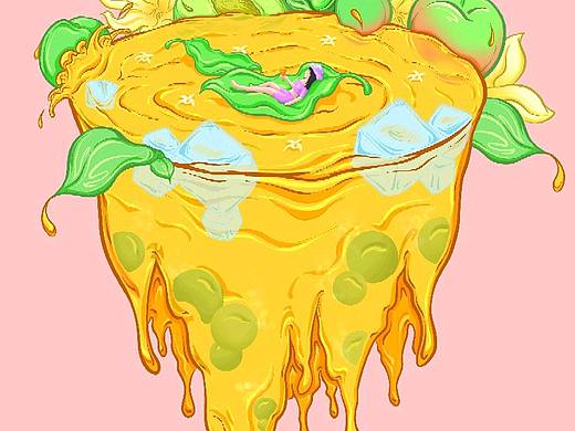 青梅酒插画设计（个人主页-ZNDgwMTQ5Mjg=） - 创作习作 - 站酷设计师一闪一闪黑漆漆原创素材 - 站酷ZCOOL