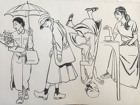 自来水毛笔 练笔