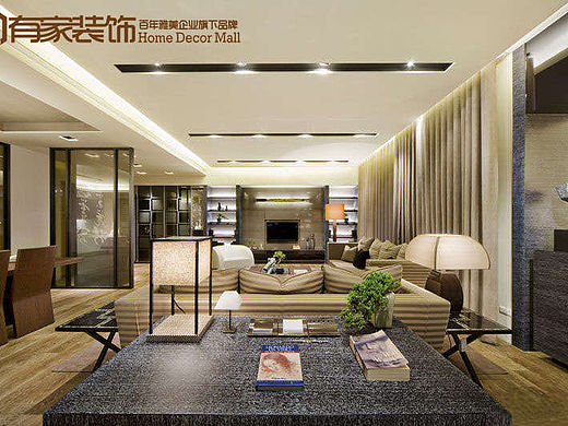 厦门华润橡树湾户型图110平两居装修案例效果图