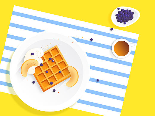 好吃的食物ui设计练习插画临摹