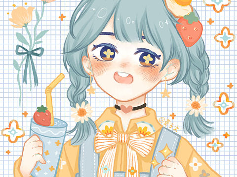 來杯奶茶吧??（個(gè)人主頁-ZNDg4NTQ3ODg=） - 藝術(shù)插畫 - 站酷設(shè)計(jì)師莫子文原創(chuàng)素材 - 站酷ZCOOL