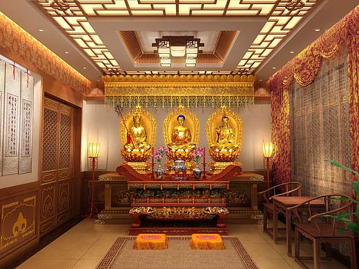 寺庙吊顶彩绘  地宫彩绘天花