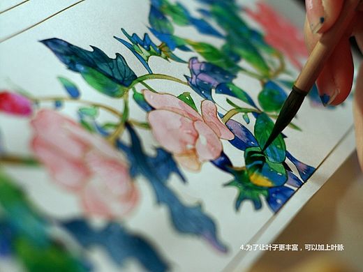 花卉装饰画步骤图