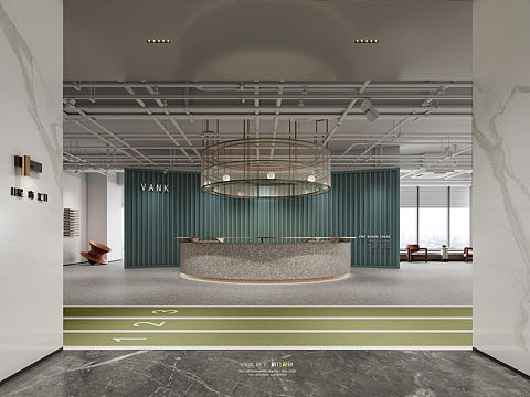 现代联合办公效果图表现