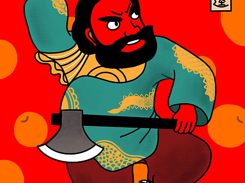 因为疫情无法回国,那就自己画新年贺图吧