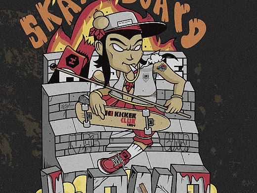 zhbit lomo skateboard poster滑板社宣传海报