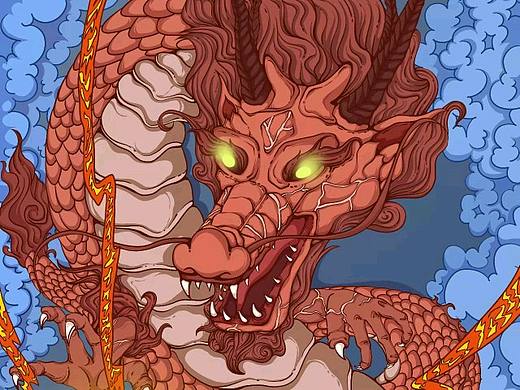 第1集|远古四大神兽插画系列之青龙