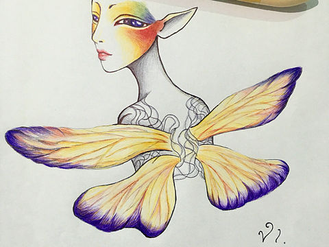 圆珠笔下的精灵