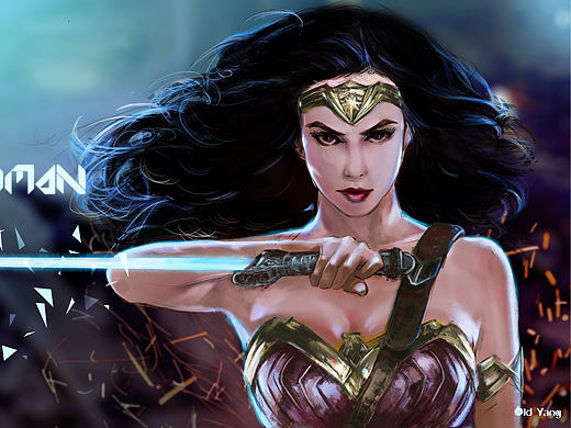 霸气女战神,绘张桌面~~