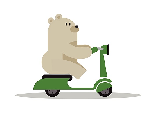 小熊骑车