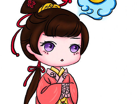Q版古风人物女！