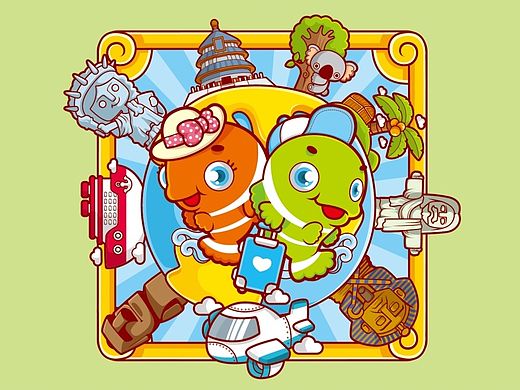 同程网卡通形象设计