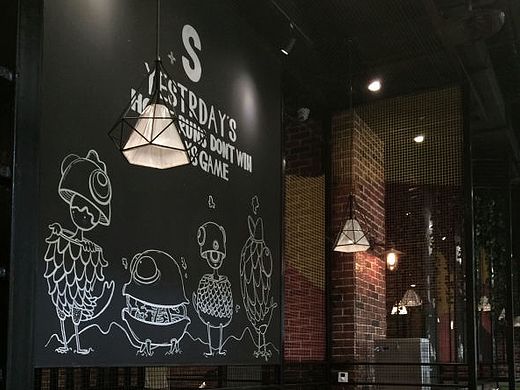 烤鱼店涂鸦