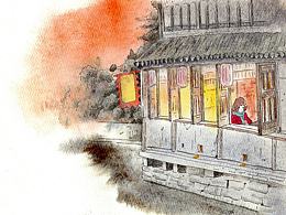 水乡（水彩）