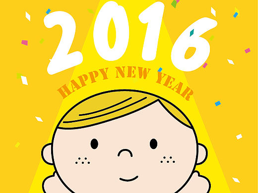 2016，新年快乐（个人主页-ZMTQ1OTcyODA=） - 单幅漫画 - 站酷设计师lovelucky原创素材 - 站酷ZCOOL