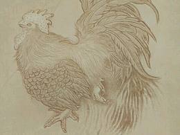 皮雕装饰画，鸡年生肖装饰画