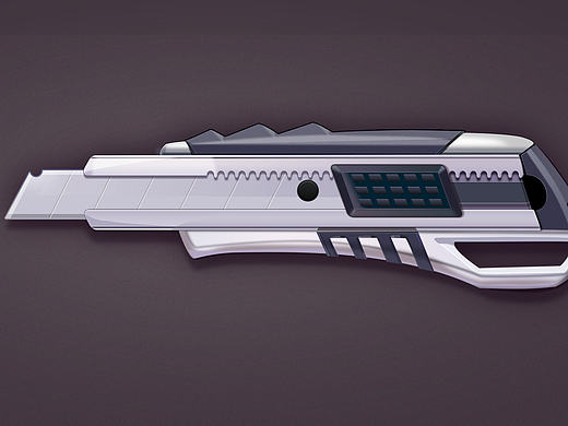 拟物图标 美术刀 临摹