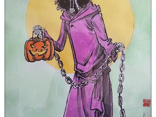 海贼王万圣节布鲁克插画练习