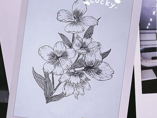 禅绕画与pop字体