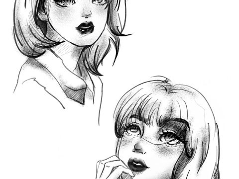 人物练习（个人主页-ZNTI0MzQ1MDg=） - 创作习作 - 站酷设计师Lazcat懒懒原创素材 - 站酷ZCOOL