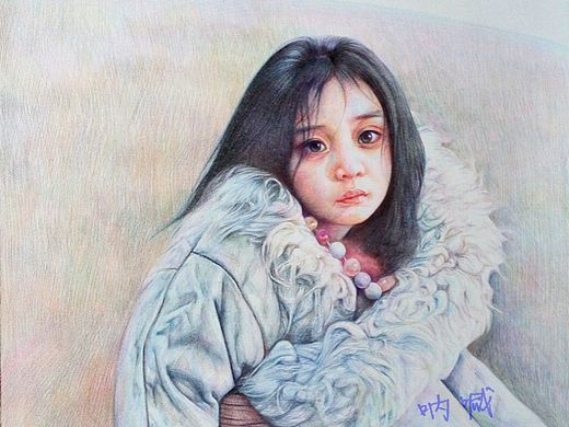 彩色圆珠笔画临摹