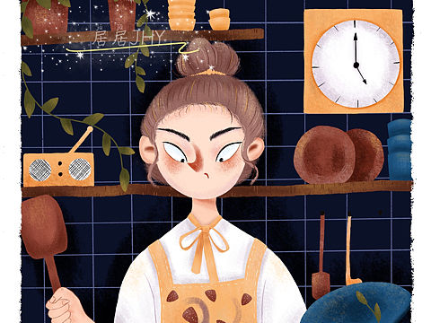 少女日常系列（个人主页-ZNTIzNjM2NjQ=） - 儿童插画 - 站酷设计师居居JHY原创素材 - 站酷ZCOOL