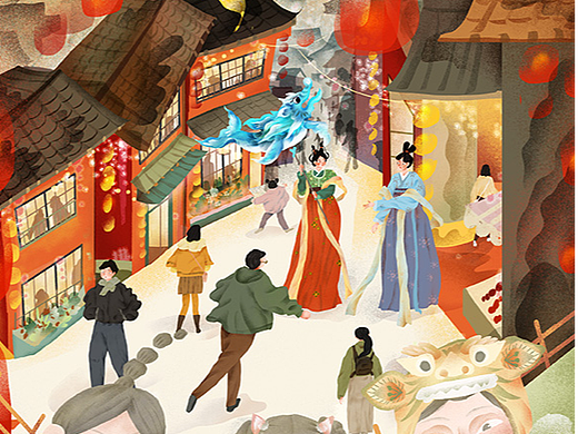 十二生肖二十四节气插画（一）
