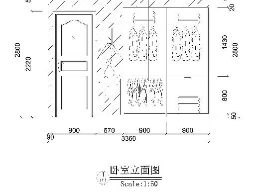 单身公寓设计-立面图