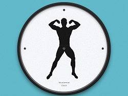 猛男创意时钟GUI